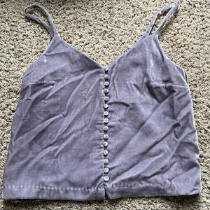 Madewell Velvet Cropped Tank